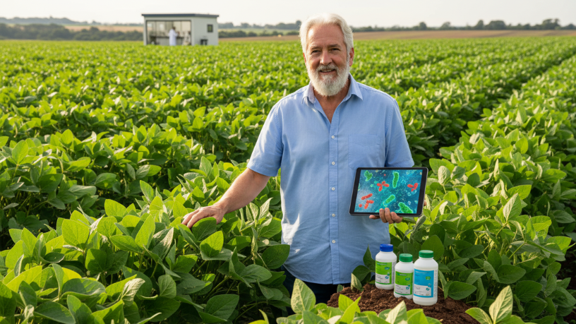 Aldo Vendramin analisa o papel dos biofertilizantes na inovação agrícola.